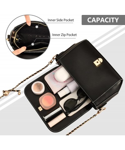 Crossbody Bags for Women Trendy Women's Black Shoulder Bag Small PU Leather Flap Cross Body Bag Handbags Pattern19 $18.85 Cro...