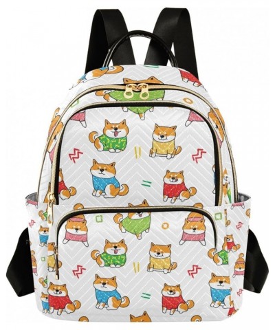 Shiba Inu Dog Funny Backpack for Women Shoulder Bag Lightweight Mini Backpack Casual Daypack for Travel Mini(10.23'' x 5.11''...