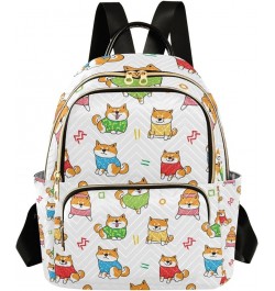 Shiba Inu Dog Funny Backpack for Women Shoulder Bag Lightweight Mini Backpack Casual Daypack for Travel Mini(10.23'' x 5.11''...