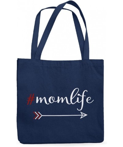 Arrow Mom Life Canvas Tote Bag - Gift for Mom - Present for Wife Navy $12.39 Totes