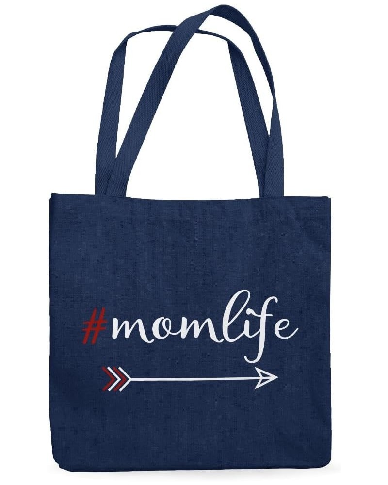 Arrow Mom Life Canvas Tote Bag - Gift for Mom - Present for Wife Navy $12.39 Totes