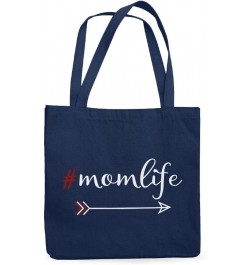 Arrow Mom Life Canvas Tote Bag - Gift for Mom - Present for Wife Navy $12.39 Totes