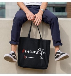 Arrow Mom Life Canvas Tote Bag - Gift for Mom - Present for Wife Navy $12.39 Totes