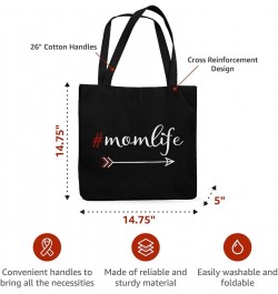 Arrow Mom Life Canvas Tote Bag - Gift for Mom - Present for Wife Navy $12.39 Totes