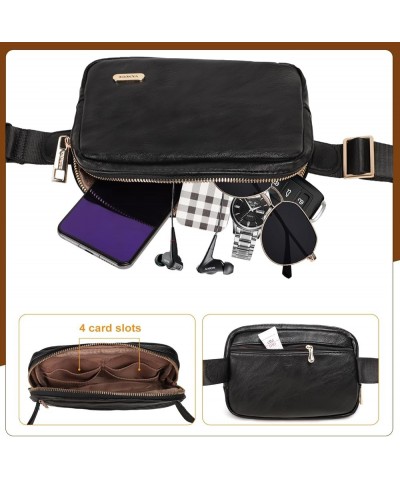 Crossbody Bags for Women, Medium Size Zipper Pocket with Adjustable Strap Crossbody Purse Slim Black $10.25 Crossbody Bags