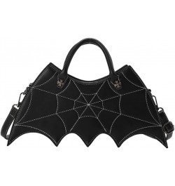 Bat Wing Crossbody Purse Handbags Halloween Spider Web Tote Shoulder Bag Satchel for Women Black $20.98 Satchels