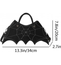 Bat Wing Crossbody Purse Handbags Halloween Spider Web Tote Shoulder Bag Satchel for Women Black $20.98 Satchels