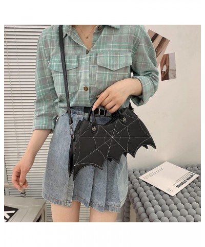 Bat Wing Crossbody Purse Handbags Halloween Spider Web Tote Shoulder Bag Satchel for Women Black $20.98 Satchels