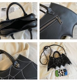 Bat Wing Crossbody Purse Handbags Halloween Spider Web Tote Shoulder Bag Satchel for Women Black $20.98 Satchels