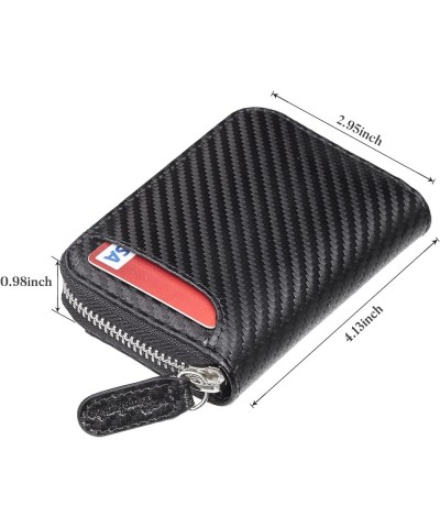 Genuine Leather Coin Case Small Wallet YKK Zipper(Navy Blue) Black Carbon $5.00 Wallets