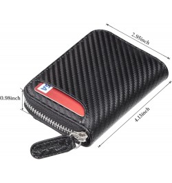 Genuine Leather Coin Case Small Wallet YKK Zipper(Navy Blue) Black Carbon $5.00 Wallets