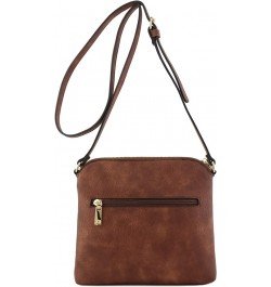 Chevron Quilted Medium Crossbody Bag with Tassel Accent Brown $11.50 Crossbody Bags