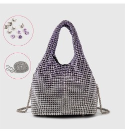 Full Rhinestones Mini Bag For Women Blingbling Sparkly Purse Crystals Clutch Bucket Handbags For Party Prom Wedding Sudden Ch...