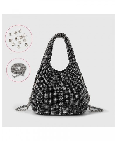 Full Rhinestones Mini Bag For Women Blingbling Sparkly Purse Crystals Clutch Bucket Handbags For Party Prom Wedding Sudden Ch...