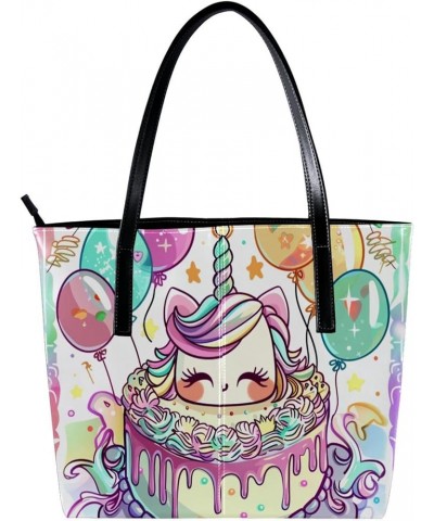 Tote Bag for Women, Large Tote Bag, Women's Tote Handbags, Unicorn Cartoon Cake Lovely Kawaii, Totes for Women Design 5622 $2...