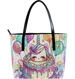 Tote Bag for Women, Large Tote Bag, Women's Tote Handbags, Unicorn Cartoon Cake Lovely Kawaii, Totes for Women Design 5622 $2...