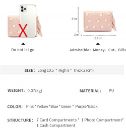 Fashion Coin ID Long Wallet Stone Pattern Solid Color Women Zipper Purse A10e Case Wallet Cute Animals A3-Yellow One Size $11...