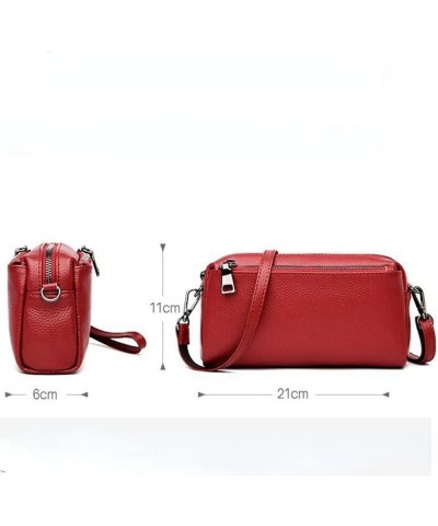 Genuine Leather Crossbody Bag for Women Small Size Handbag Mobile Phone Pouch Red $29.49 Totes