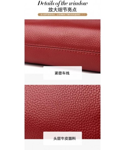 Genuine Leather Crossbody Bag for Women Small Size Handbag Mobile Phone Pouch Red $29.49 Totes