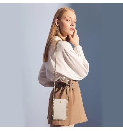 Small Crossbody Cell Phone Purse for Women Soft Chain Quilted Cellphone Wallet Bag B Khaki $12.53 Crossbody Bags