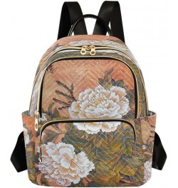 Fashion Backpack Mini Backpack Purse Casual Daily Backpack Peony and Butterfly for Travel for College Work Small $15.58 Backp...