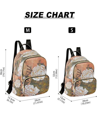 Fashion Backpack Mini Backpack Purse Casual Daily Backpack Peony and Butterfly for Travel for College Work Small $15.58 Backp...