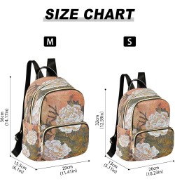 Fashion Backpack Mini Backpack Purse Casual Daily Backpack Peony and Butterfly for Travel for College Work Small $15.58 Backp...