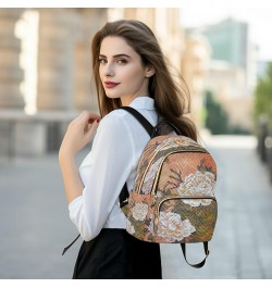 Fashion Backpack Mini Backpack Purse Casual Daily Backpack Peony and Butterfly for Travel for College Work Small $15.58 Backp...