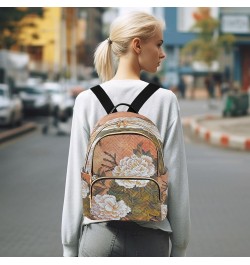 Fashion Backpack Mini Backpack Purse Casual Daily Backpack Peony and Butterfly for Travel for College Work Small $15.58 Backp...