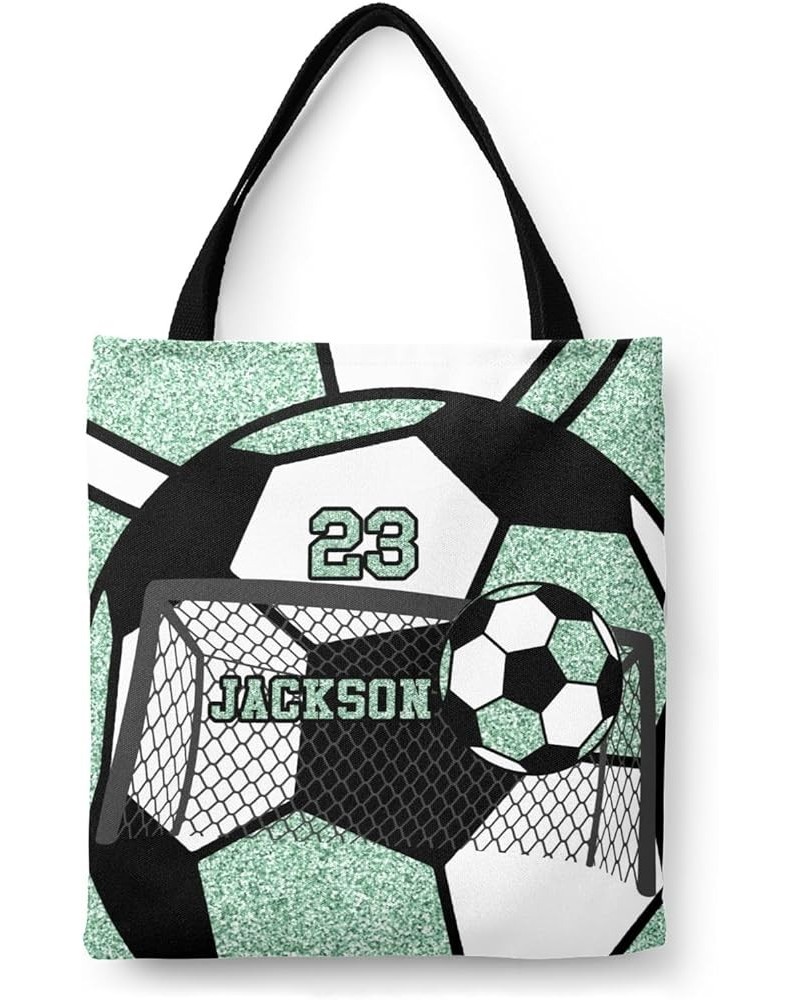 Personalized Name Gym Sport Soccer Ball Red Handbag Gift Bags Christmas Treat Bags for Holiday Party Gift Bags Multi 11th $10...