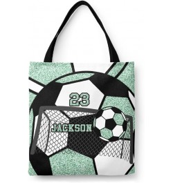 Personalized Name Gym Sport Soccer Ball Red Handbag Gift Bags Christmas Treat Bags for Holiday Party Gift Bags Multi 11th $10...