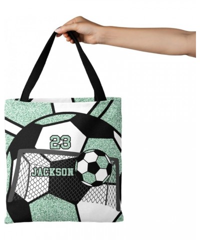 Personalized Name Gym Sport Soccer Ball Red Handbag Gift Bags Christmas Treat Bags for Holiday Party Gift Bags Multi 11th $10...