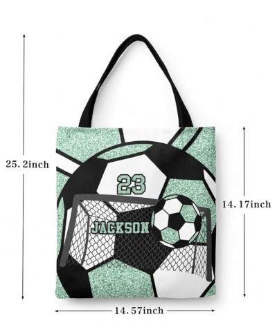 Personalized Name Gym Sport Soccer Ball Red Handbag Gift Bags Christmas Treat Bags for Holiday Party Gift Bags Multi 11th $10...