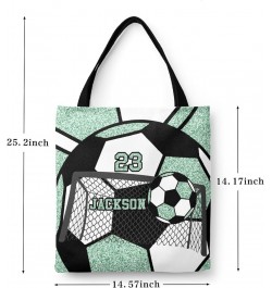 Personalized Name Gym Sport Soccer Ball Red Handbag Gift Bags Christmas Treat Bags for Holiday Party Gift Bags Multi 11th $10...