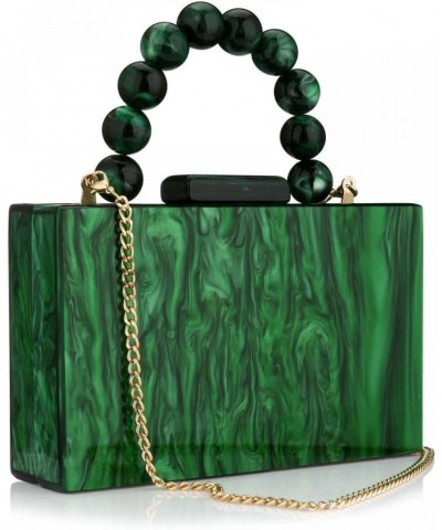 Acrylic Clutch and Purse for Women Box Handbag Evening Bag Shoulder Crossbody Bag for Wedding Party with Chain Dark Green $49...