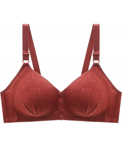 Front Close Bra for Women Push Up Wirefree Bra Seamless Comfort Brassiere Bras for Older Women Red $6.55 Backpacks