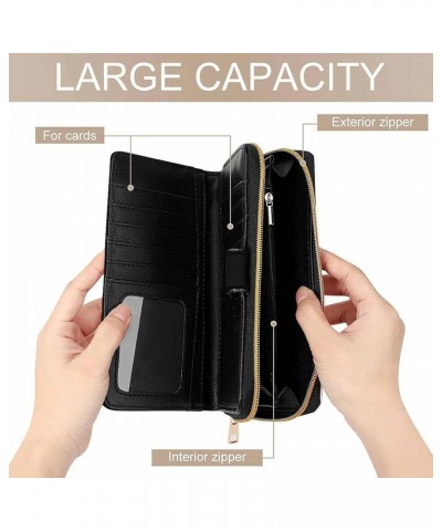 I Love Baseball PU Leather Womens Wallet Large Capacity Zippered Bifold Purse with 12 Card Slot Coin Case $18.86 Wallets