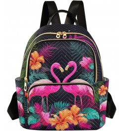 Flamingos Tropical Flower Backpack for Women Casual Daypack Shoulder Bag Lightweight Travel Purse Small Backpacks for Outdoor...