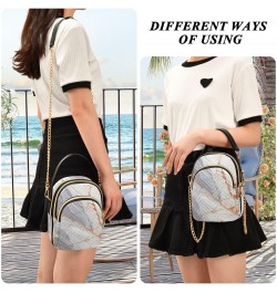 Marble Print Small Crossbody Purses for Women Crossbody Bags Fanny Packs Handbags Wallet Cell Phone Shoulder Purse for Women ...