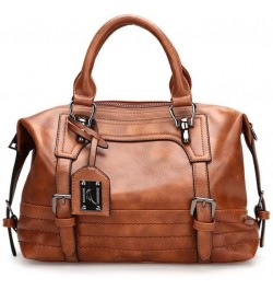 Effortlessly Chic: Elevate Your Style with Our Oil Wax Leather Tote Bag Brown $37.44 Shoulder Bags