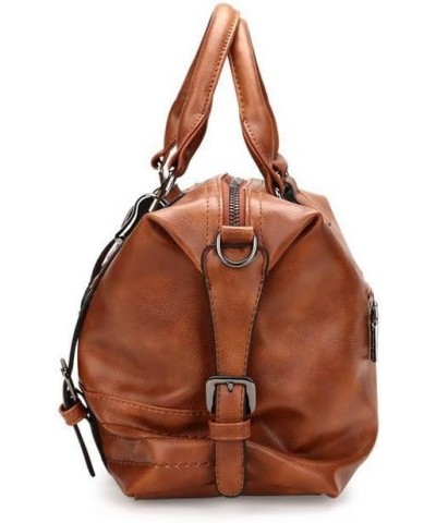 Effortlessly Chic: Elevate Your Style with Our Oil Wax Leather Tote Bag Brown $37.44 Shoulder Bags