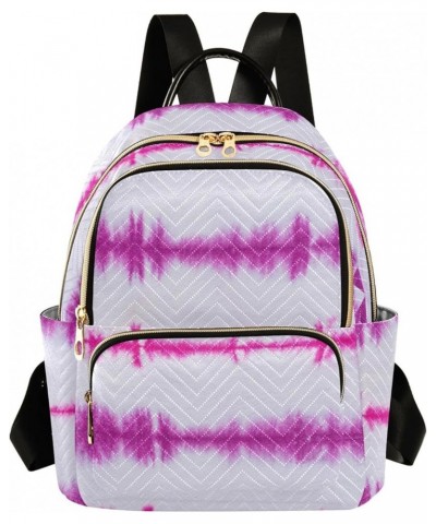 Women Backpack Batik Tie Dye Abstract Pink Stripes Durable Travel Backpack Lightweight Handbag Lady Purse Roomy Double Zipper...