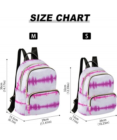 Women Backpack Batik Tie Dye Abstract Pink Stripes Durable Travel Backpack Lightweight Handbag Lady Purse Roomy Double Zipper...