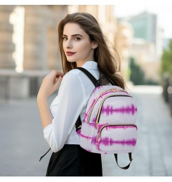 Women Backpack Batik Tie Dye Abstract Pink Stripes Durable Travel Backpack Lightweight Handbag Lady Purse Roomy Double Zipper...