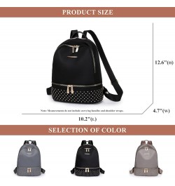 Oxford Backpacks Purses for Women Quilted Fashion Daypack Casual Studded Bookbag Ladies Outdoor Travel Shoulder Bags (Beige) ...