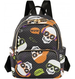 Small Backpack for Women Travel Bag Cool Skeleton Skull Daypack Purse Fashion Shoulder Bag Rucksack Medium A268 $13.25 Backpacks