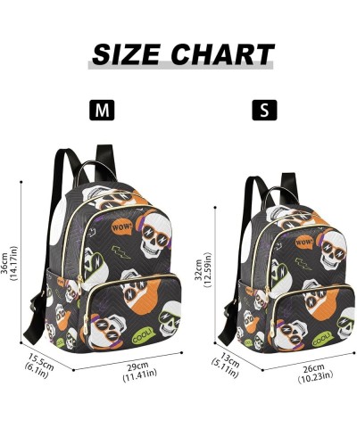 Small Backpack for Women Travel Bag Cool Skeleton Skull Daypack Purse Fashion Shoulder Bag Rucksack Medium A268 $13.25 Backpacks