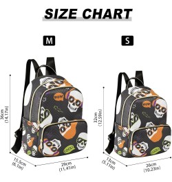 Small Backpack for Women Travel Bag Cool Skeleton Skull Daypack Purse Fashion Shoulder Bag Rucksack Medium A268 $13.25 Backpacks