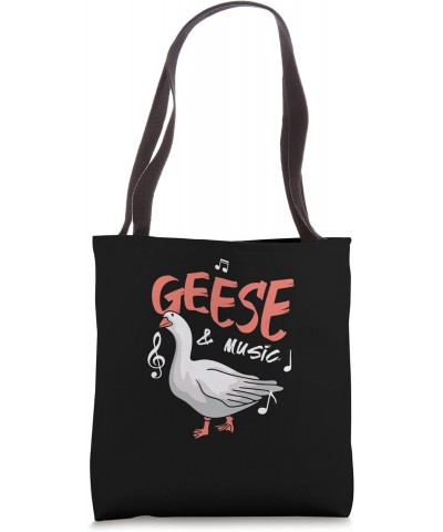 Geese and Music Cute Goose Music Notes Musician Tote Bag $11.42 Totes