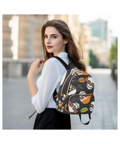 Small Backpack for Women Travel Bag Cool Skeleton Skull Daypack Purse Fashion Shoulder Bag Rucksack Medium A268 $13.25 Backpacks